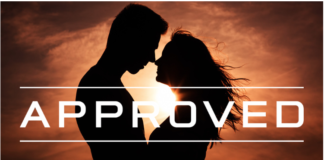 Silhouette of man and woman in front of sunset with "Approved, certified pre-owned" text