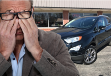 A man crying over his love of the 2019 Ford EcoSport