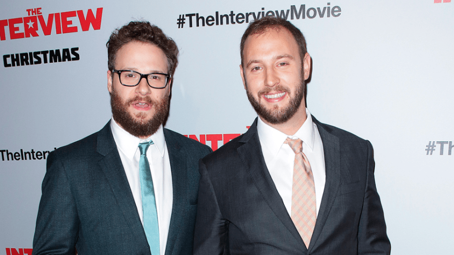 Seth Rogen and Evan Goldberg, in a photo we can only assume was taken by a James Franco.