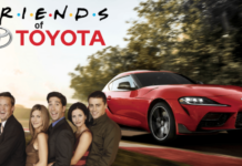 Friends cast and the Toyota Supra in live auto news