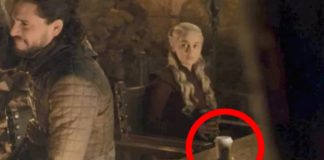 The infamous image of Starbucks Coffee Cup, accidentally left in the shot alongside Daenarys Targaryen (played by Emilia Clarke) in 'Game of Thrones' is shown.