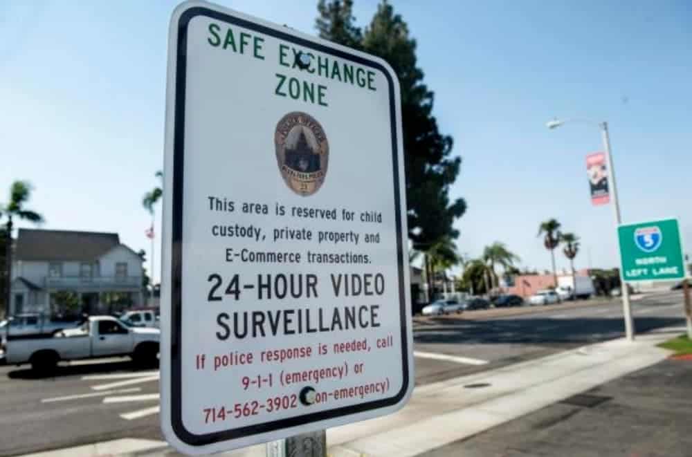 A Safe Exchange Zone with camera surveillance is shown, which is a great place to buy a used Jeep for sale off the internet. 