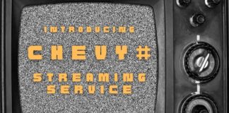 An old tv set is shown with static on the screen with the text 'introducing chevy # streaming service' displayed on screen near a chevy dealer in Allentown, Pennsylvania.