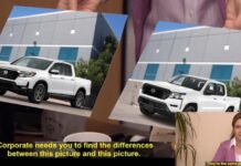 A picture of a white 2023 Honda Ridgeline and a white 2023 Nissan Frontier are shown side by side during a 2023 Nissan Frontier vs 2023 Honda Ridgeline comparison.